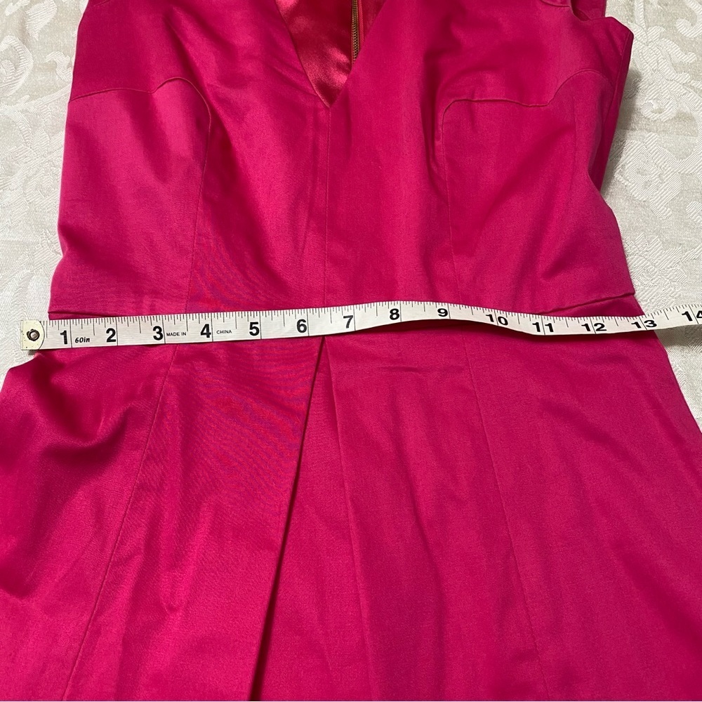 FRENCH CONNECTION Hot Pink Dress size 2 sleeveless - Picture 4 of 6